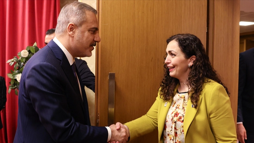 Tiran'da Bakan Fidan ve Kosova Cumhurbaşkanı Osmani bir araya geldi