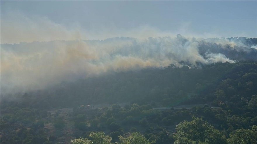 Balıkesir'deki Orman Yangınına Müdahale Sürüyor