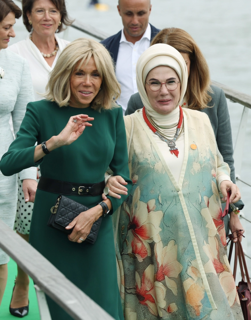 Emine Erdoğan, Hollanda Kraliçesi Maxima Zorreguieta Cerruti'nin ev sahipliğinde lider eşleriyle bir araya geldi