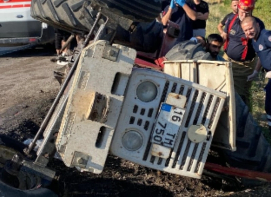 TIR ile traktörün çarpışması sonucu bir kişi yaralandı