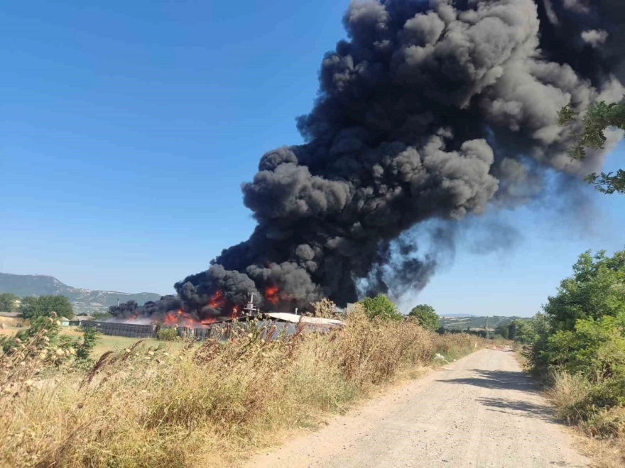 Bursa'da plastik fabrikası yangını