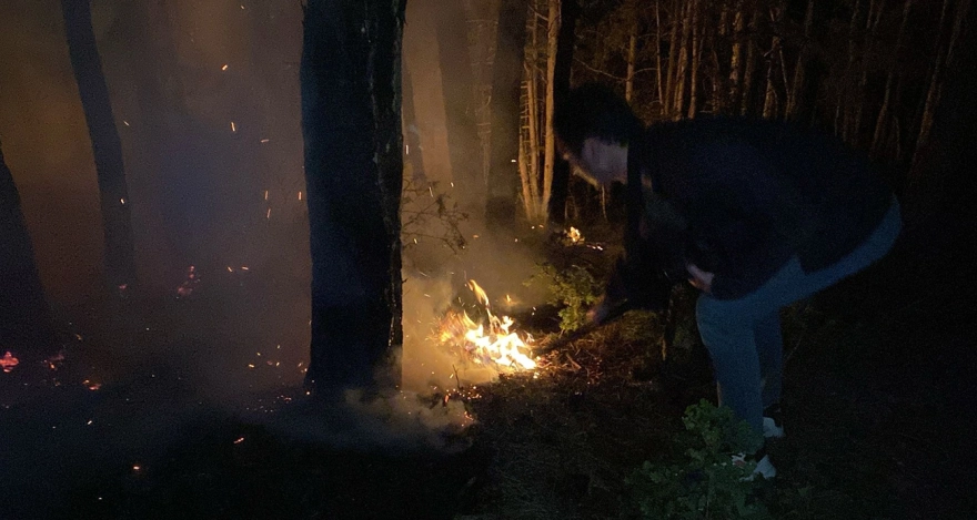 Bolu'daki orman yangını sekiz saatte kontrol altına alındı