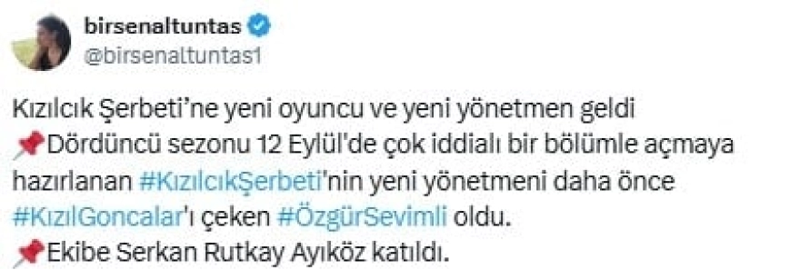 Kızılcık Şerbeti'nin yeni sezon tarihi ve oyuncu kadrosu değişiklikleri belirlendi