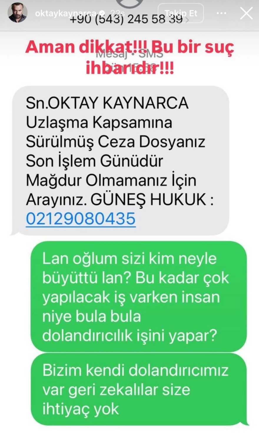 Oktay Kaynarca'yı kızdıran telefon mesajı