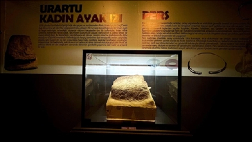 Urartu Kadınına Ait Ayak İzi İlk Kez Van Müzesi'nde Sergilendi