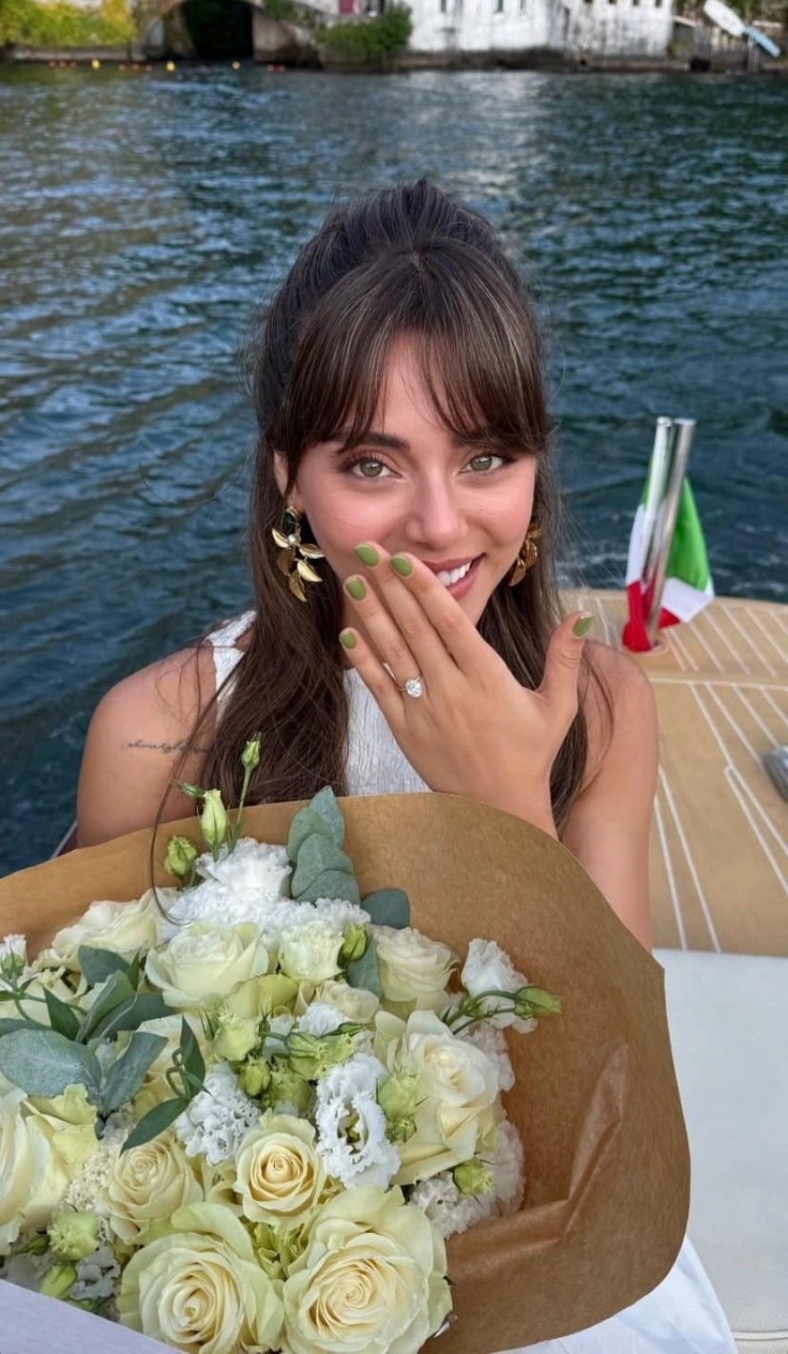 Sıla Türkoğlu, sevgilisi Ata Ayyıldız'dan Como Gölü'nde evlilik teklifi aldı