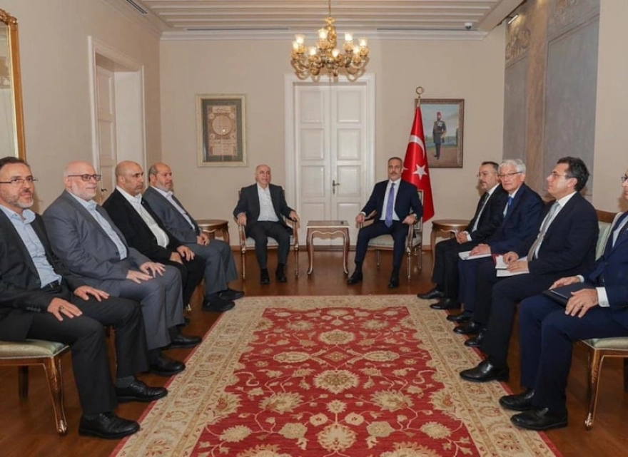 Dışişleri Bakanı Hakan Fidan, Hamas heyeti ile İstanbul'da bir araya geldi