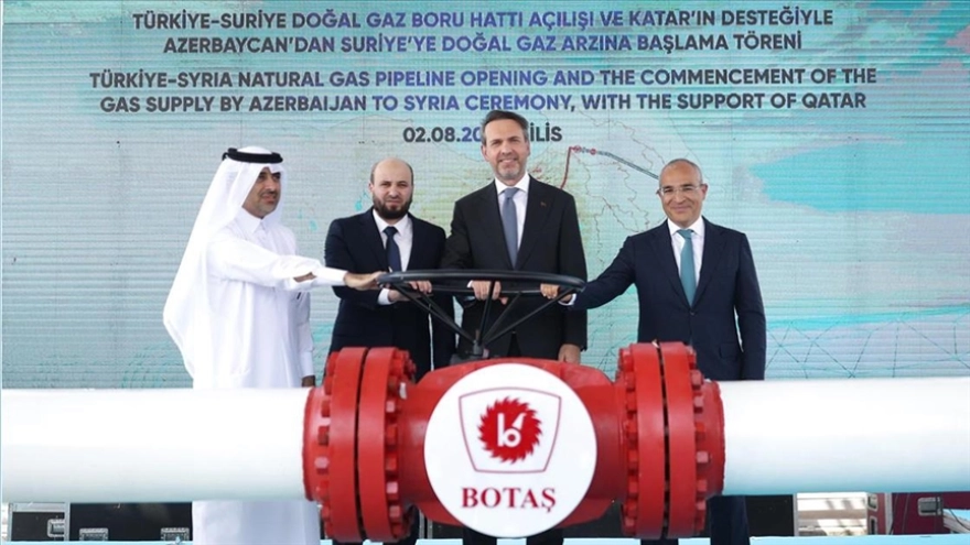 Türkiye'den Suriye'ye Doğal Gaz Akışı Başladı