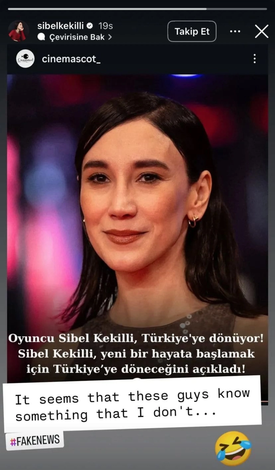 Sibel Kekilli, 'Türkiye'ye döneceği' yönündeki iddialara yanıt verdi