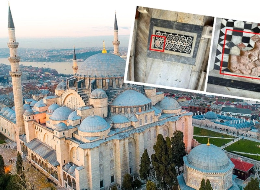 Süleymaniye Camii'nin Tarihi Mozaikleri Çalındı: Cami Yetkililerinden Açıklama