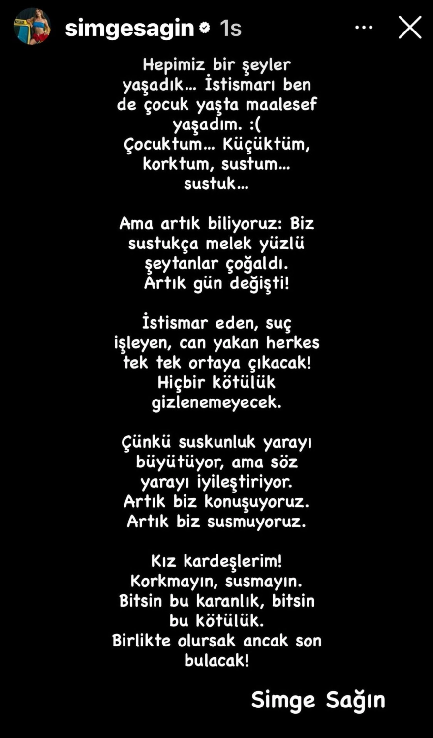 Simge Sağın'dan çocukluk tacizi itirafı